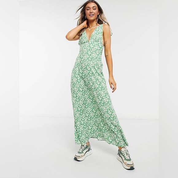 green emerald velvet dress Rent Asos Edition Sequin Wrap Midi Dress In Floral Print main image 1